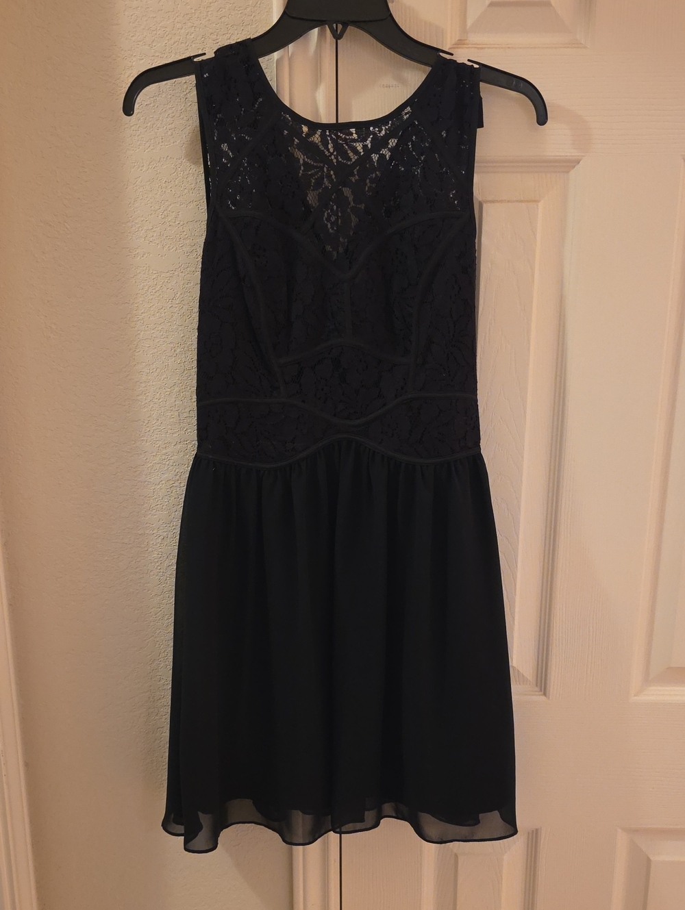 BCBGeneration Black Lace A-Line Mini Dress